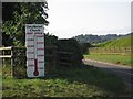 Church roof appeal sign at Llanyblodwel