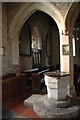 The font in Chaceley Church