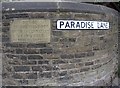 Sign at the end of Paradise Lane, Warley Town, Warley