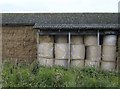 Straw neatly stacked