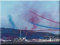 The Red Arrows over Swansea marina