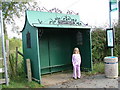 An ornate bus shelter