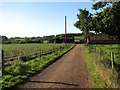 Access road to Old Hall Farm from the A1067 (Fakenham Road)