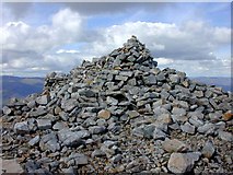 NN4778 : Summit cairn of Beinn a' Chlachair by Nigel Brown