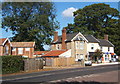 Village scene, Great Finborough, with Post Office