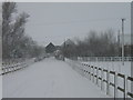 Snow covered entrance to Snowswick Farm, Winter 2007