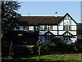 House with heron decoration