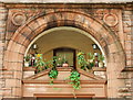 Ornate arch on former school