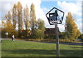 TM0955 : Village sign at road junction, Creeting St Mary by Andrew Hill