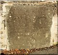 The county boundary stone on Llwyn-dwfr Bridge, Llanycefn / Llandissilio East