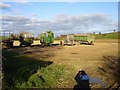 Assorted farm trailers