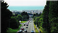 Looking down Penglais Hill