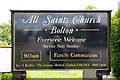 All Saints Church, Bolton, Sign