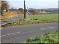 Junction of road to Hadleigh and Cosford Road, a lane heading east towards Aldham