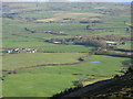 Faerdre Farm and Plas Gelliwig from Rhiw Mountain