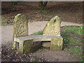 Sculptured stone seat at the Hemlock Stone