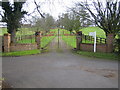 Latchford: Gated entrance to Arches Hall