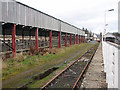 Disused cattle pens and siding at Thurso