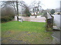 The Picnic area by the bridge at Brayford, flooded