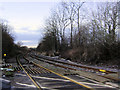 Railway crossing near Kirkby Woodhouse