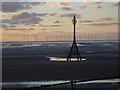 Windfarm across the Mersey at Hall Road Crosby