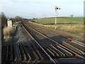 The Skipton-Settle railway line at Haw Lane crossing