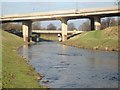 M60 and B5167 bridges over the river Mersey