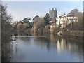 SO5139 : Hereford: the River Wye and the cathedral by Chris Downer