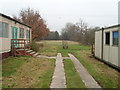 Temporary buildings behind Edingley village hall