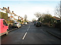 Looking eastwards along Woodfield  Road.