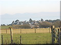 View back over farmland towards the village of Abersoch