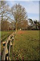 Fence and footpath