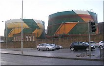 SE1634 : Gas Holders - Canal Road by Betty Longbottom