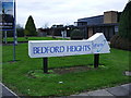 Bedford Heights, Brickhill Drive, Bedford, Sign