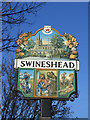 Detail of village sign, Swineshead, Lincs