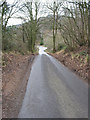 Approaching the crossroads at Hollybush