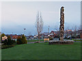 Totem pole at Moreton Park Garden Centre