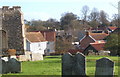 Part of Rattlesden village viewed from the churchyard