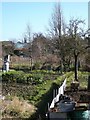 Stonebridge Allotments, with the church spire and brewery chimneys in the background