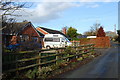 New bungalows beside the Montgomery Canal