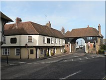 TR3358 : Sandwich: Crispin Inn and Barbican Gate by Chris Downer