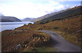 NN0592 : Lane along the Loch Arkaig shore by Trevor Rickard