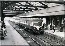 J2664 : Train, Lisburn station (1974) by Albert Bridge