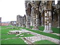 Pillars and arches at Whitby Abbey