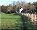 Field and house by bend in the road, Barking