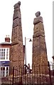 The Sandbach crosses ? side view, Market Place, Sandbach