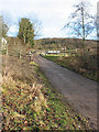 Steep track leading directly off the roundabout