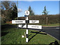 Pretty signpost at Fishbourne