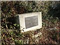 SZ0692 : Coy Pond Gardens: rockery plaque by Chris Downer