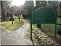 SZ0692 : Bournemouth Gardens: borough boundary by Chris Downer